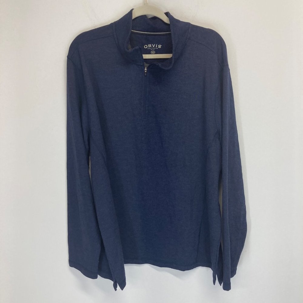 Orvis outdoor navy blue quarter zip XXL
